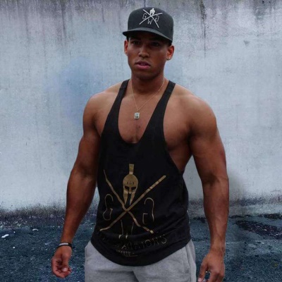 T-shirt ample sans manches en coton avec gilet en I