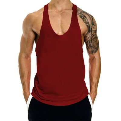 Gilet de sport pour homme sans manches T-shirt avec bretelles