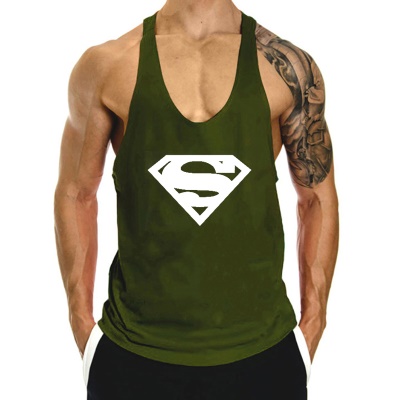 Gilet de sport en I en coton de grande taille