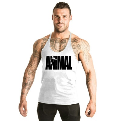 Gilet de sport pour hommes lâche épaule sans manches type musculaire