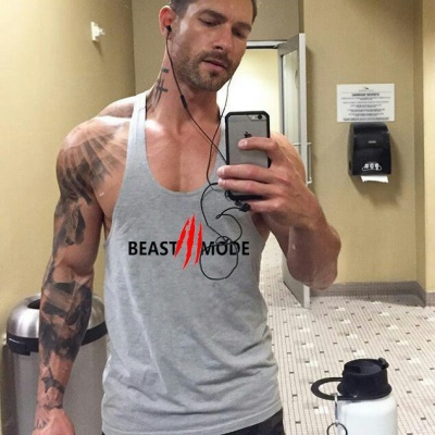 Gilet de sport pour hommes en I épaules lâche coton