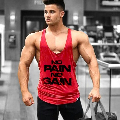 Gilet de fitness pour hommes lâche, respirant et absorbant la