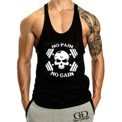 Gilet de sport pour hommes Fitness Sport Sweat Coton Loose