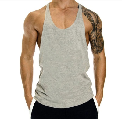 Gilet de sport pour homme sans manches T-shirt avec bretelles