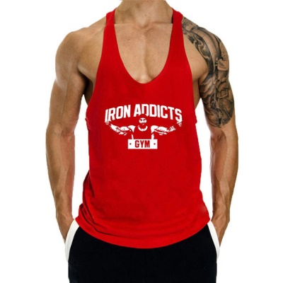 Gilet de sport en coton col rond avec bretelles amples