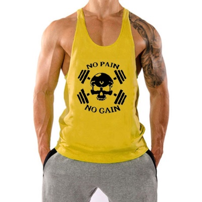 Gilet de sport pour hommes Fitness Sport Sweat Coton Loose