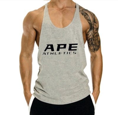 Gilet de sport pour hommes loose respirant I imprimé lettre sans manches