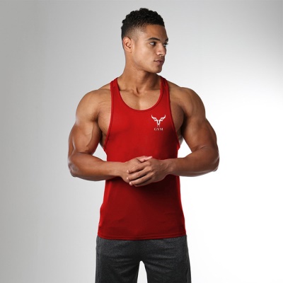 Gilet de sport pour hommes loose absorbant la transpiration et respirant coton