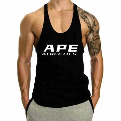 Gilet de sport pour hommes loose respirant I imprimé lettre sans manches