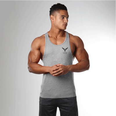 Gilet de sport pour hommes loose absorbant la transpiration et respirant coton