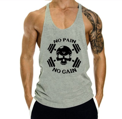 Gilet de sport pour hommes Fitness Sport Sweat Coton Loose