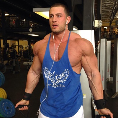 Gilet de fitness pour hommes peigné épaules grandes ailes imprimé