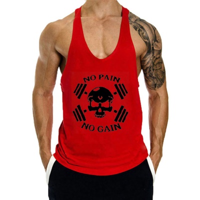 Gilet de sport pour hommes Fitness Sport Sweat Coton Loose