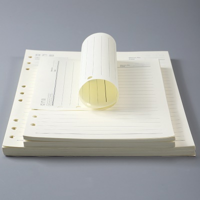 Papier A5 B5 Lignes horizontales pour papier à feuillets mobiles amovibles