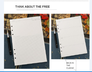 Papier A5 d'agenda à six trous