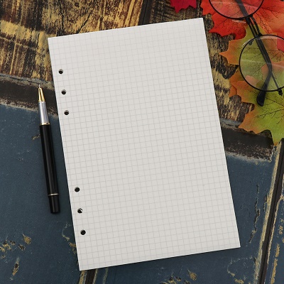 Papier A5 d'agenda à six trous