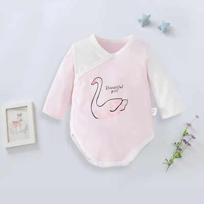 Combinaison bébé double couche de protection du ventre en coton imprimé