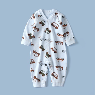 Combinaison bébé en coton simple boutonnage doux et confortable