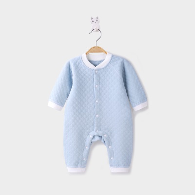 Combinaison bébé triple pince en coton pour respirer la transpiration et respirer à carreaux