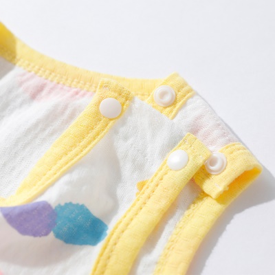 Combinaison en coton sans manches imprimée pour bébé