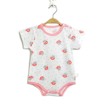 Combinaison bébé en jacquard de coton léger et respirant avec boutons d'épaule