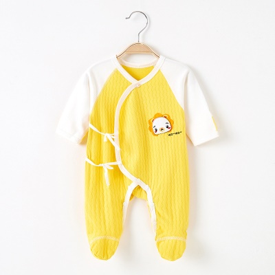 Combinaison bébé en coton avec patte oblique et bretelles pour petits animaux