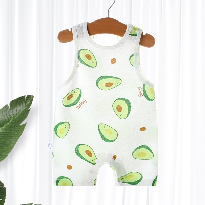 Combinaison bébé en jacquard de coton léger et respirant avec boutons d'épaule
