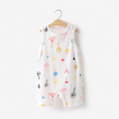 Combinaison bébé en jacquard de coton léger et respirant avec boutons d'épaule