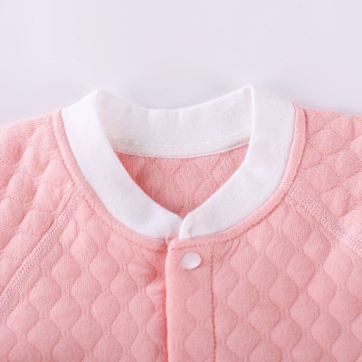 Combinaison bébé triple pince en coton pour respirer la transpiration et respirer à carreaux
