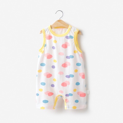 Combinaison bébé en jacquard de coton léger et respirant avec boutons d'épaule