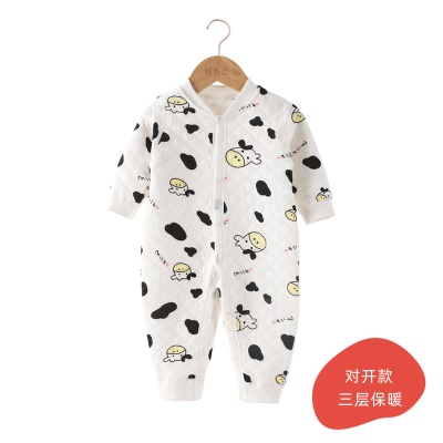 Combinaison bébé en coton à trois couches pour l'impression et la teinture respectueuses de l'environnement pour garder au chaud