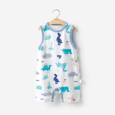 Combinaison bébé en jacquard de coton léger et respirant avec boutons d'épaule