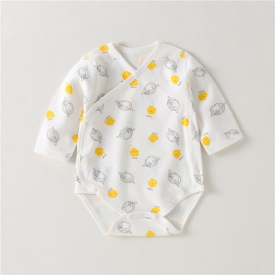 Combinaison bébé double ventre double patte diagonale en coton simple boutonnage