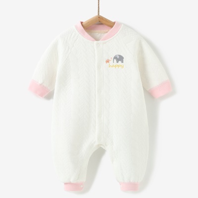 Combinaison bébé en coton chaud 3 couches clip coton doux et respirant