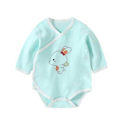 Combinaison bébé en coton double patte biseautée et boutonnage simple