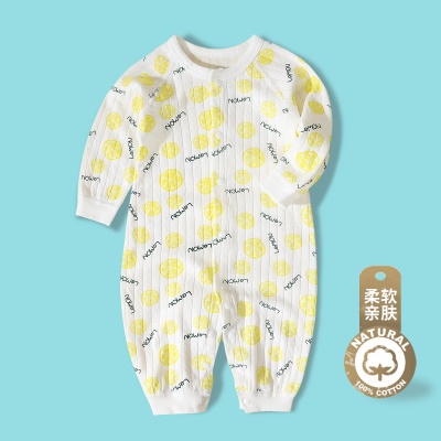 Combinaison bébé en coton ample et confortable simple boutonnage