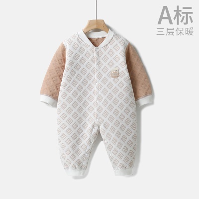 Combinaison bébé en coton triple pince coton pour la chaleur