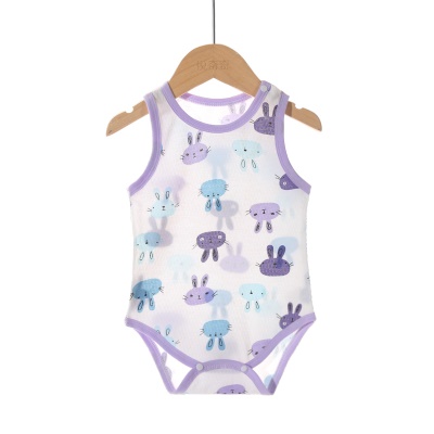 Combinaison bébé gilet en coton léger et respirant maille jacquard