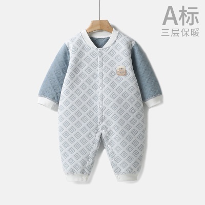 Combinaison bébé en coton triple pince coton pour la chaleur