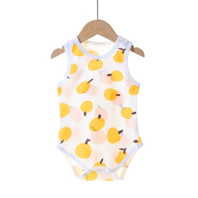Combinaison bébé gilet en coton léger et respirant maille jacquard