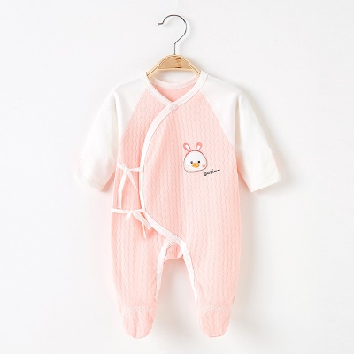 Combinaison bébé en coton avec patte oblique et bretelles pour petits animaux
