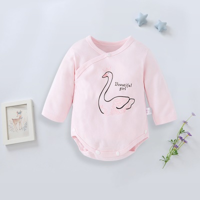 Combinaison bébé double couche de protection du ventre en coton imprimé