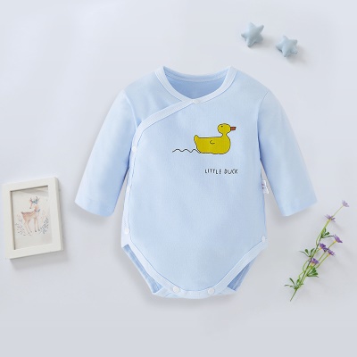 Combinaison bébé double couche de protection du ventre en coton imprimé