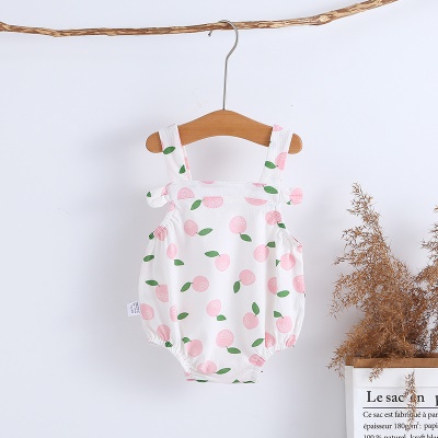 Combinaison bébé en coton imprimé
