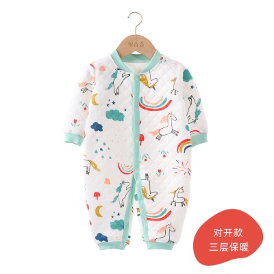 Combinaison bébé en coton à trois couches pour l'impression et la teinture respectueuses de l'environnement pour garder au chaud