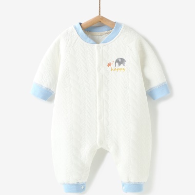 Combinaison bébé en coton chaud 3 couches clip coton doux et respirant