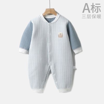 Combinaison bébé en coton triple pince coton pour la chaleur