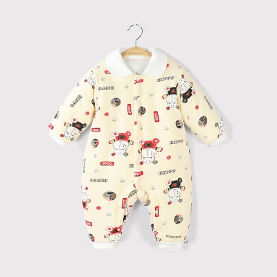 Combinaison bébé 3 couches clip coton revers chauds