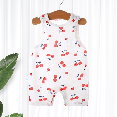 Combinaison bébé en jacquard de coton léger et respirant avec boutons d'épaule