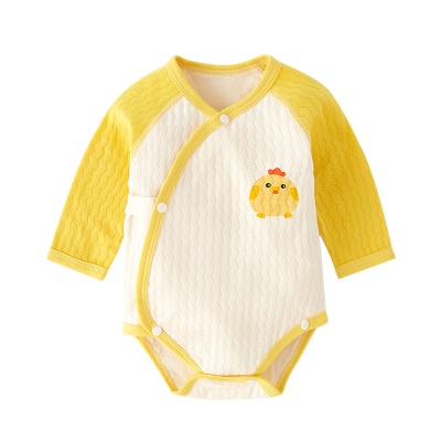 Combinaison bébé en coton lâche et respirant avec motif ondulé